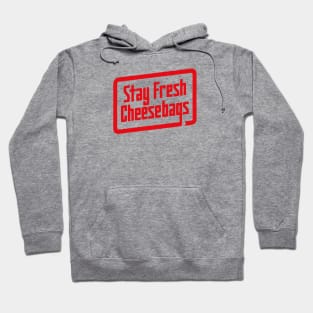 Stay Fresh Cheese Bags - Retro (Red on White) Hoodie